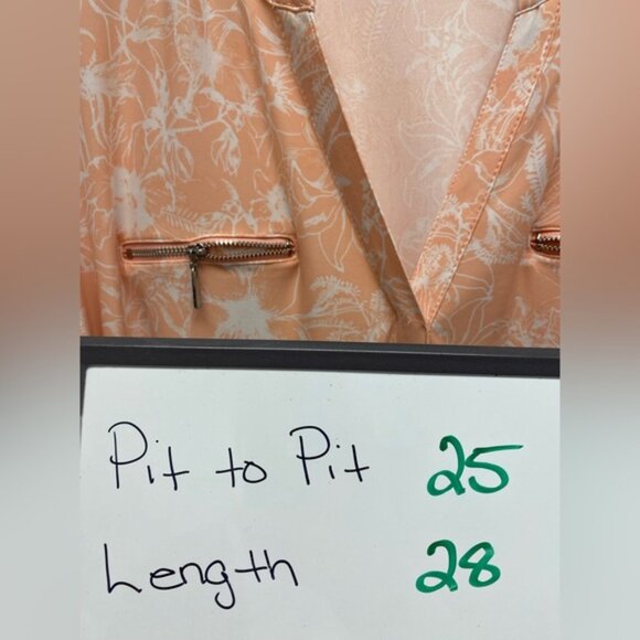 INC International Concepts Peach Floral Blouse - Picture 5 of 5